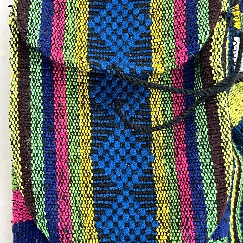 JAMAICA RASTA STYLE‎ Mexican Backpack Boho Colorful Woven Baja Bag Aztec
